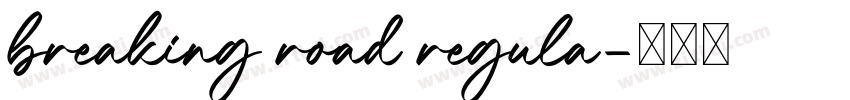 breaking road regula字体转换